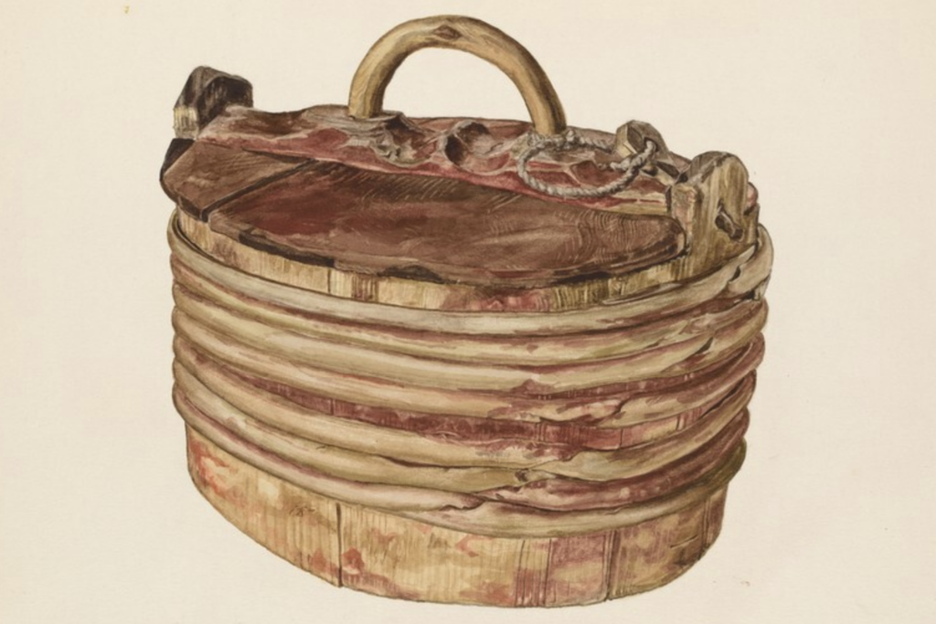 antique butter tub